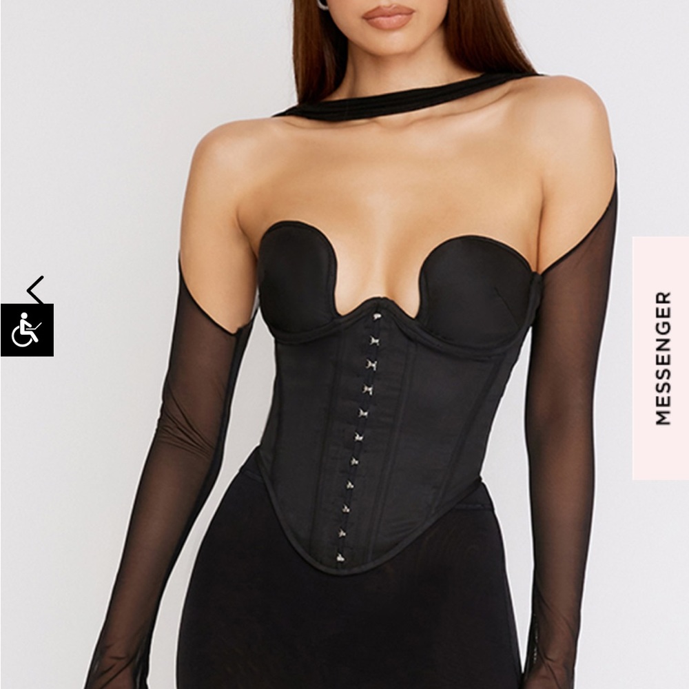 House of CB Mina Black Structured Corset